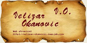 Velizar Okanović vizit kartica